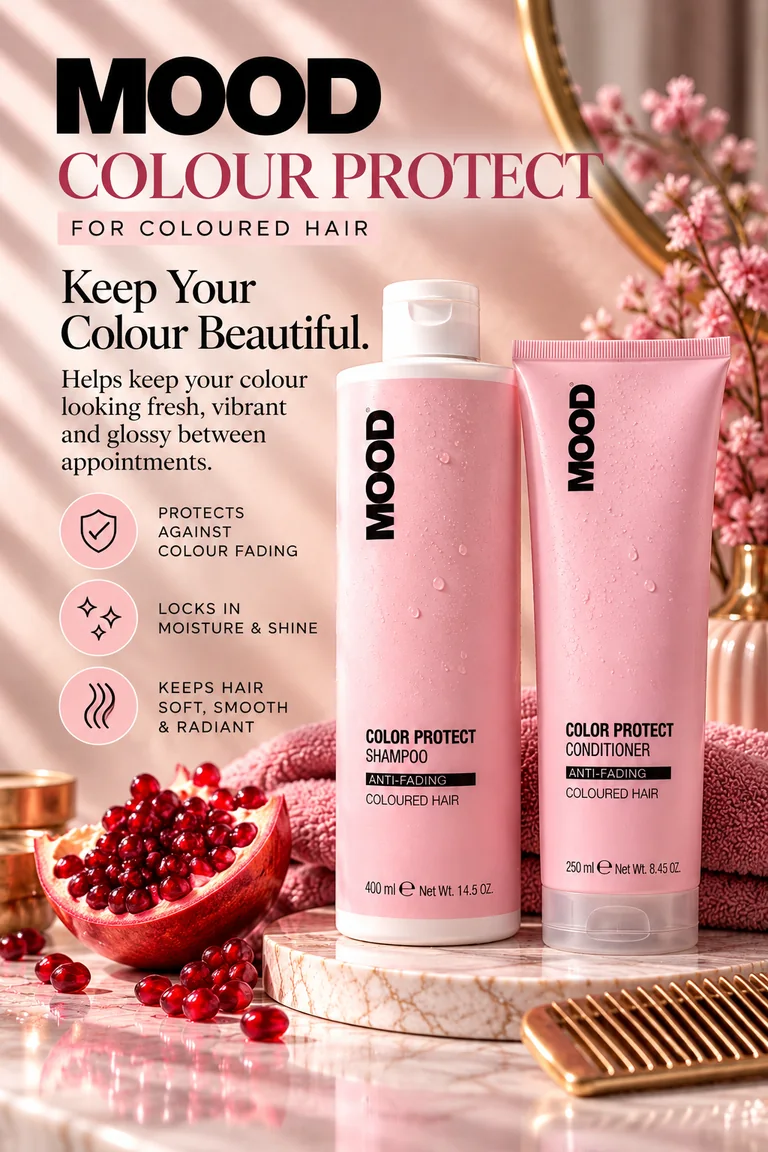 MOOD Colour Protect range: shampoo and conditioner, for coloured hair